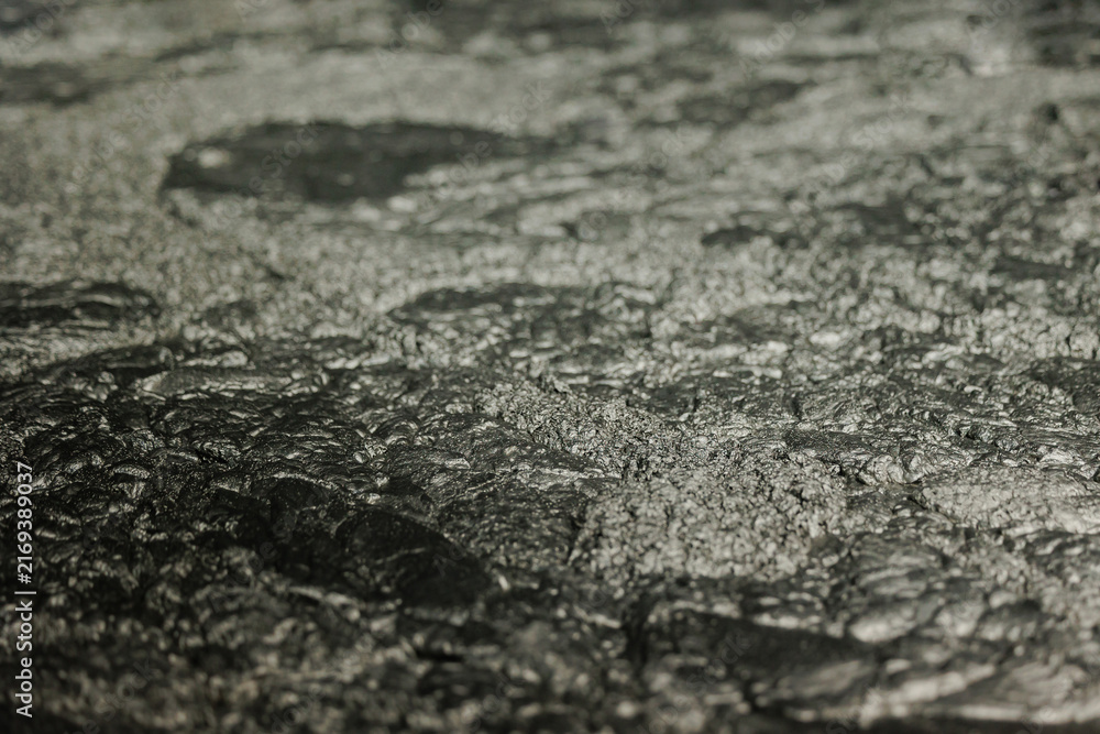 Naklejka premium Flotation processing for copper ore on factory, fine pulp with bubbles, industry concentration plant