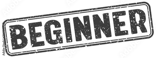 Принти на полотні beginner black grunge stamp with no background. beginner stamp
