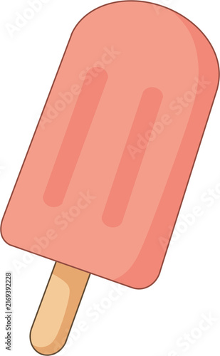 Popsicle Ice Cream Flat Vector Illustration