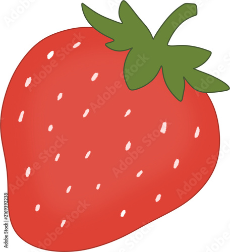 Strawberry Flat Vector Illustration