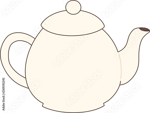 Teapot Flat Vector Illustration