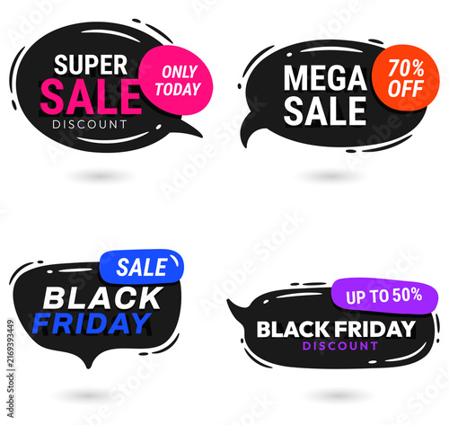 Konstfotografi Vibrant discounts and sales banners for promotional use on transparent backgroun