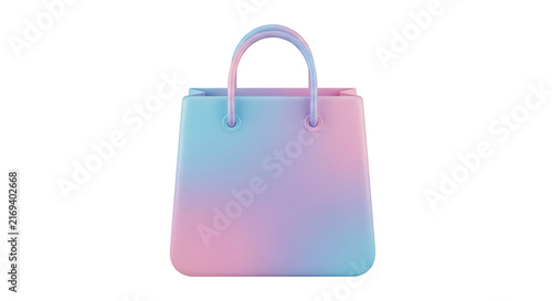 Gradient shopping tote bag with handles