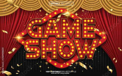 Game Show 3D editable text effect