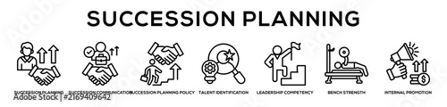 Foto Succession Planning web banner icon illustration concept