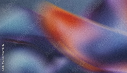 Abstract blue purple orange flowing motion blur background with soft colorful luminous shapes