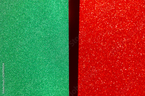 New Year sale. Christmas red and green glitter festive background.seasonal banner for Christmas sales,price comparisons, promotional presentations and shopping campaigns. 