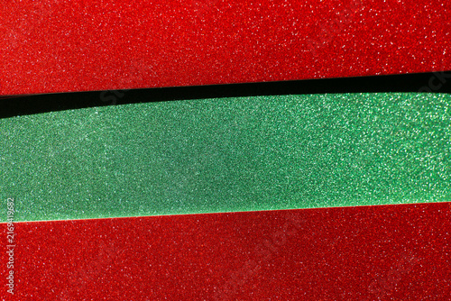 glitter advertising banner. Red and Green Glitter Christmas Sale Banner Background.Christmas glitter holiday design.