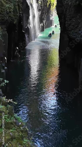 秋の高千穂峡と真名井の滝