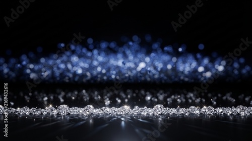 Diamond Crystal Horizon with Black Copy Space