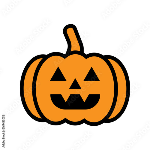 Pumpkin Halloween Symbol Icon Vector Design Illustration EPS 10