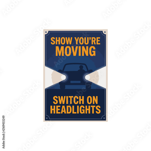 Road Safety Headlight Awareness Poster