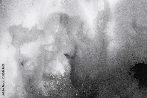 Abstract Black and White Ink Wash Fluid Background