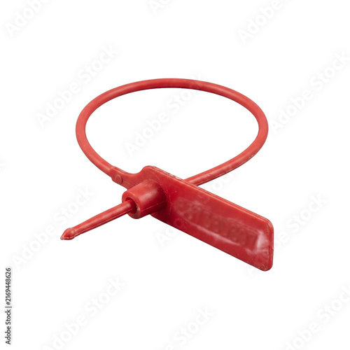 Red Pull Tight Plastic Security Seal Tag with Serial Number