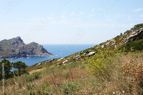 Canvastavla Coastal hills covered in wild vegetation overlooking the Atlantic Ocean in Cies