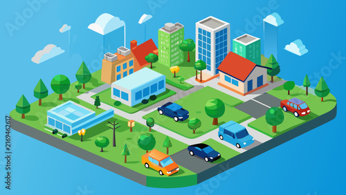 isometric view of the city