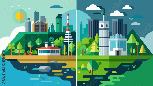 urban landscape with city