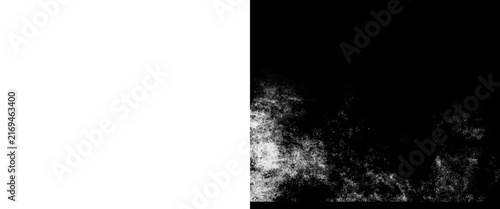 Fotografie Grunge texture overlay on black background, distressed white paint splatter, vin