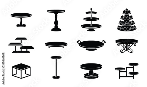 Cake stands.