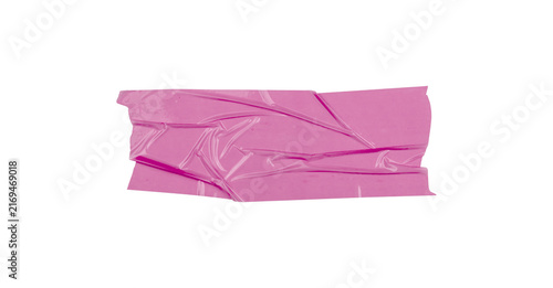 crumpled adhesive sticky tape, torn tape isolated on transparent background.