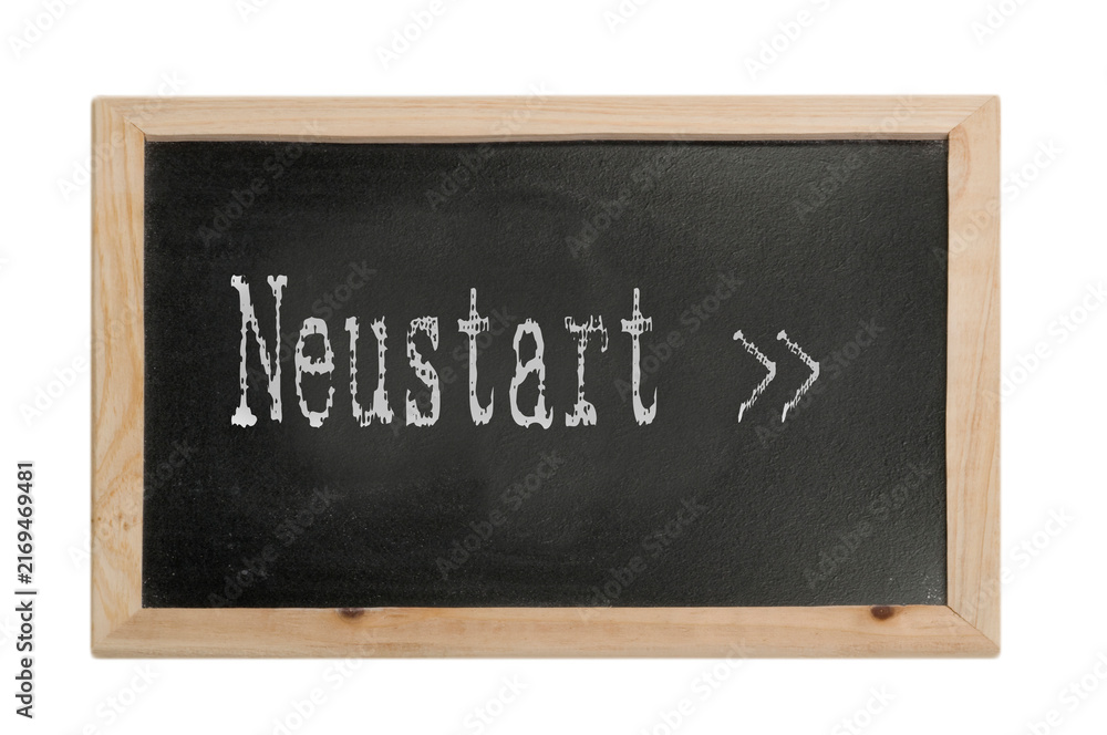 Fototapeta premium Neustart - Symbolfoto