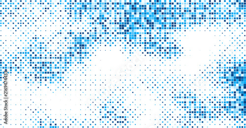 Abstract blue pixel elements network III