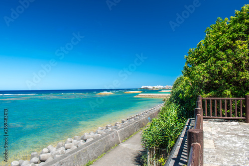沖縄県北谷町美浜展望台の風景