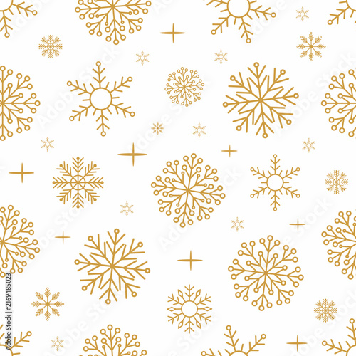 Vector illustration of seamless snowflakes pattern for Christmas theme