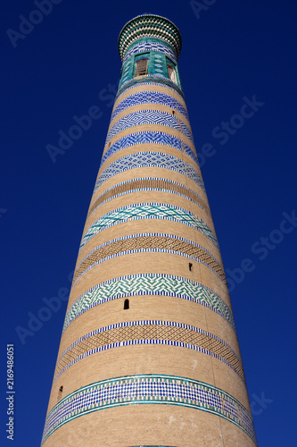Minaret Islam Khodja à Khiva, Ouzbékistan