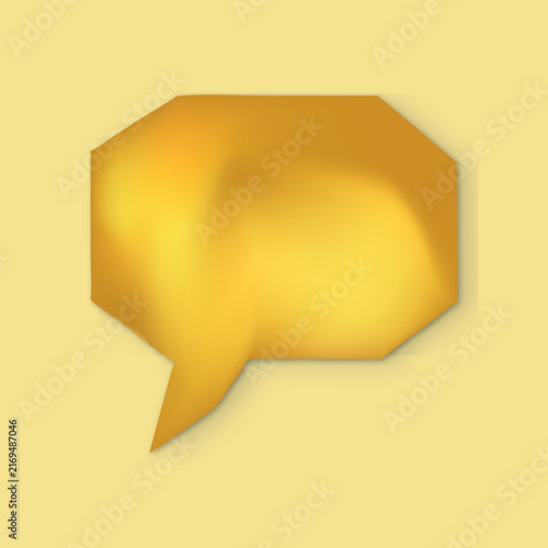 3D Speech Bubble Icon for Chat Message and Communication
