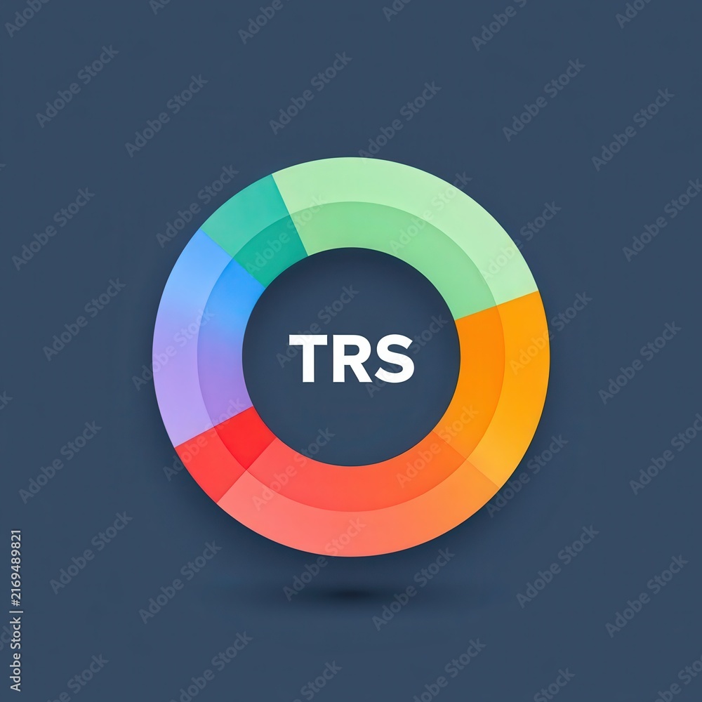 Fototapeta premium Circular dashboard chart with colorful segments