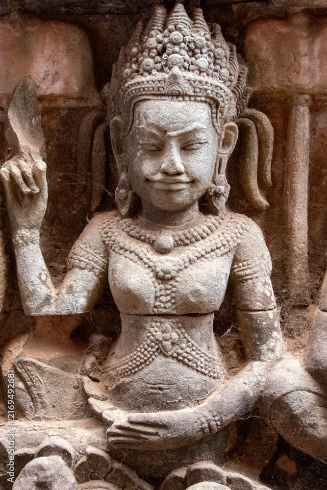 Obraz premium sculpture dans le complex d'Angkor, Siem reap, cambodge