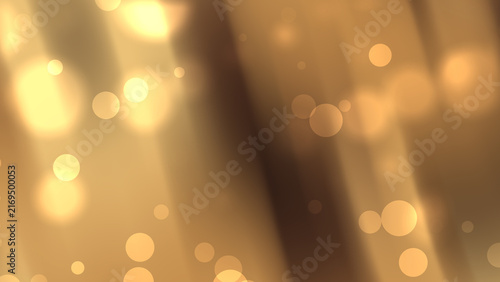 Abstract luxury golden bokeh light background with warm glowing rays, sunbeams, and floating glitter particles for festive backdrop and award banner design