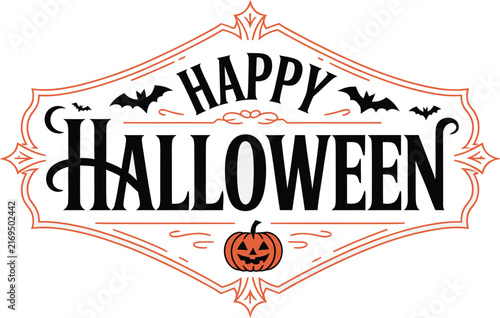 Colorful halloween celebration design featuring festive elements and decorative typography for seasonal holiday party invitations and posters