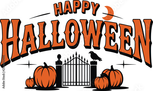 Colorful halloween celebration design featuring festive elements and decorative typography for seasonal holiday graphic projects