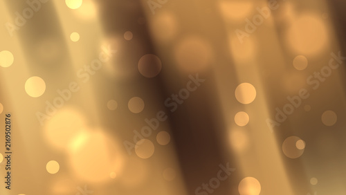 Abstract luxury golden bokeh light background with warm glowing rays, sunbeams, and floating glitter particles for festive backdrop and award banner design