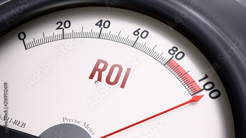Cuadro en lienzo Roi showing very high levels, increasing values of roi
