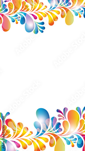 Colorful abstract wave vertical mobile story background with copy space