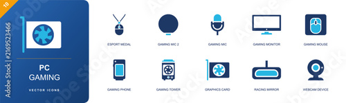 фотографія PC gaming icon set