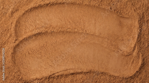 Ground cinnamon powder texture with wave pattern