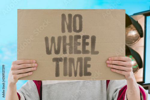 Quadro su tela "No wheel time" Cannot drive vehicle anymore