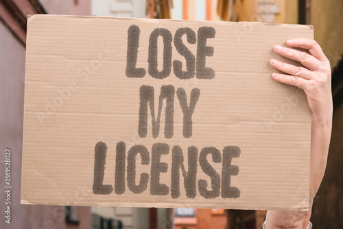 Принти на полотні "Lose my license" Permit revoked after violations