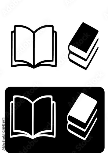 Open Book and Stacked Books