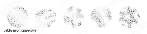 Foto Set of abstract halftone dotted circles