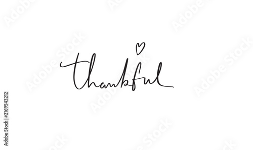 thankful text font calligraphy hand written lettering script black color love heart shape grateful thanksgiving gratitude thankful september october november month autumn season harvest celebration 