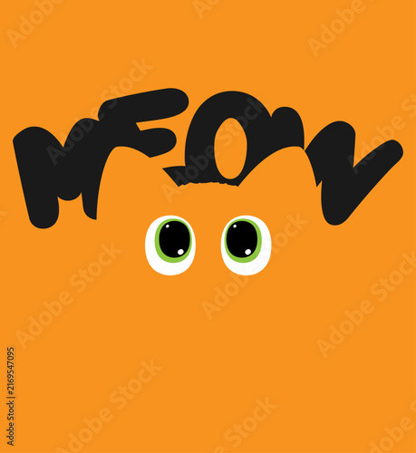 Cute cat vector. Kitten in flat style