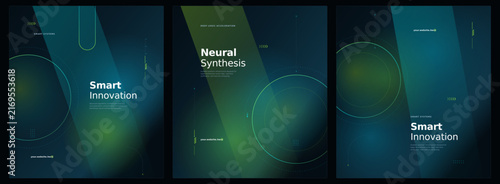 фотографія hi-tech posters Smart innovation with technology background synthesis abstract g