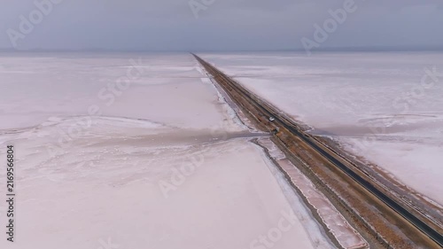 Aerial view of the Road to Heaven, Dholavira, stretching across the White Rann of Kutch, India, Stunning desert landscape with endless salt flats and a serene sky, Road to heaven, Rann of Kutch 2026