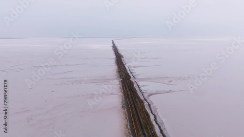 Aerial view of the Road to Heaven, Dholavira, stretching across the White Rann of Kutch, India, Stunning desert landscape with endless salt flats and a serene sky, Road to heaven, Rann of Kutch 2026