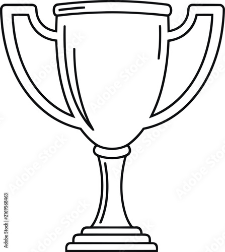 Trophy vector icon isolated on transparent background